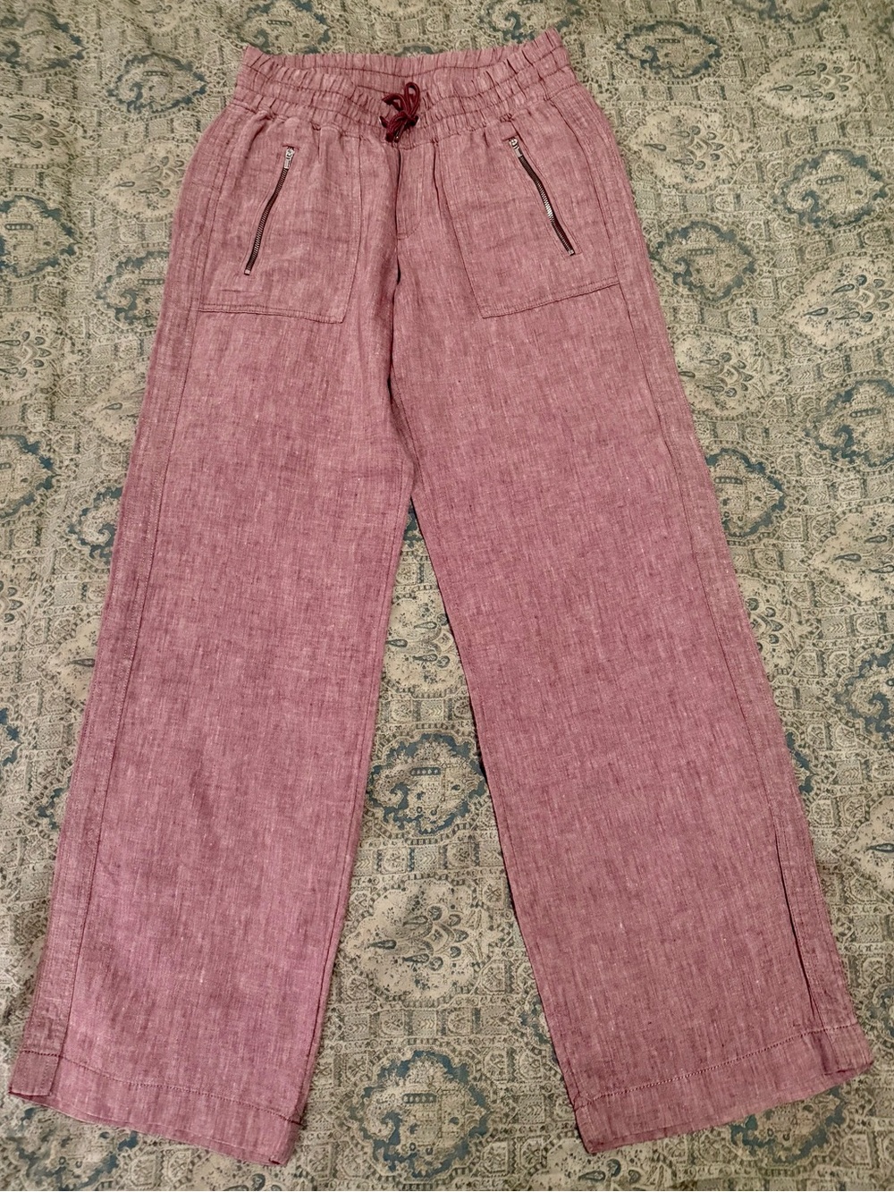 Athleta Women's Drawstring Wide-Leg Joggers in Dusty Rose